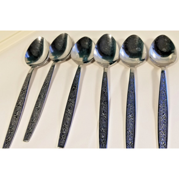 Vintage Rogers Stainless Steel STANLEY ROBERTS La Spana 6 tablespoons & 4 Knives - Picture 3 of 5